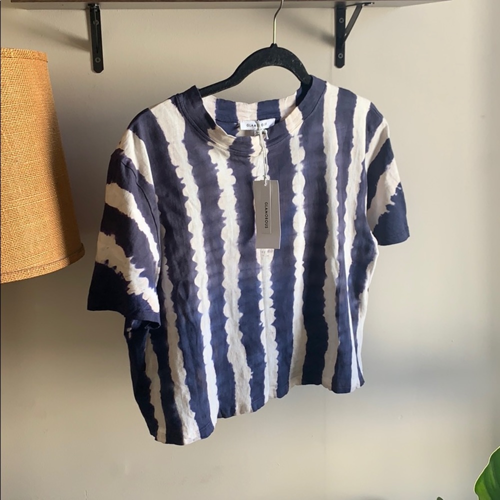 Glamorous Indigo Dyed Crop Top